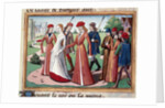 Joan of Arc arriving at Chinon to meet Charles VII - 15th cent. by Anonymous