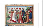Joan of Arc arriving at Chinon to meet Charles VII - 15th cent. by Anonymous
