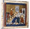Construction of Rome - miniature 13th cent. by Anonymous