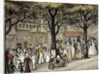 Walk on a boulevard in Paris, 1819 by Bellange