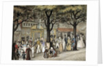 Walk on a boulevard in Paris, 1819 by Bellange