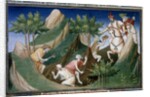Men extracting rubies from the Sighinan Mountain (Persia) by Anonymous