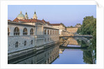 Ljubljana River and Old Town at Sunrise by Anonymous