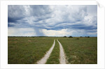 Sand road and thunderstorm, Botswana by Anonymous
