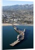 Aerial view of Stearns Wharf in Santa Barbara, California by Anonymous