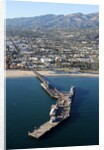 Aerial view of Stearns Wharf in Santa Barbara, California by Anonymous