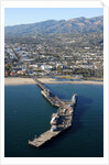 Aerial view of Stearns Wharf in Santa Barbara, California by Anonymous