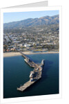 Aerial view of Stearns Wharf in Santa Barbara, California by Anonymous