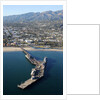 Aerial view of Stearns Wharf in Santa Barbara, California by Anonymous