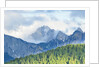 The mount Sernio emerges from the clouds and stands with majesty abiove the green woods, Alpi Carnic by Anonymous