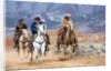 Cowgirl & Cowboy at Full Gallop by Anonymous
