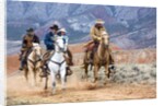 Cowgirl & Cowboy at Full Gallop by Anonymous