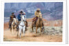 Cowgirl & Cowboy at Full Gallop by Anonymous