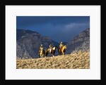 Cowboys and Cowgirls riding along the hills of the Big Horn Mountains by Anonymous