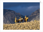 Cowboys and Cowgirls riding along the hills of the Big Horn Mountains by Anonymous