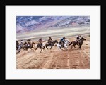 Cowboy's in motion across the field by Anonymous