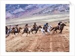 Cowboy's in motion across the field by Anonymous