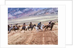Cowboy's in motion across the field by Anonymous