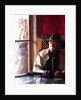 Cowboy with rifle and Cowgirl looking over his shoulder by Anonymous