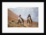 Cowgirl & Cowboy at Full Gallop by Anonymous