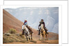 Cowgirl & Cowboy at Full Gallop by Anonymous