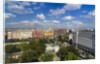 Pest, Belvaros, St. Stephen's Basilica, Erzsebet Square and the town from the panoramic wheel by Anonymous