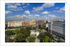 Pest, Belvaros, St. Stephen's Basilica, Erzsebet Square and the town from the panoramic wheel by Anonymous