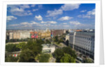 Pest, Belvaros, St. Stephen's Basilica, Erzsebet Square and the town from the panoramic wheel by Anonymous