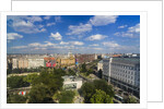 Pest, Belvaros, St. Stephen's Basilica, Erzsebet Square and the town from the panoramic wheel by Anonymous