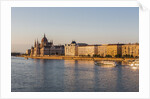 Pest, the river Danube and the Hungarian Parliament Building by Anonymous
