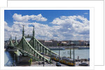 Szabadsag hid (Liberty Bridge or Freedom Bridge), River Danube and the town of Pest by Anonymous
