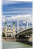 The Elisabeth Bridge, the Inner-City Parish Church (Belvarosi Plebania Templom) and the river Danube by Anonymous
