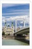 The Elisabeth Bridge, the Inner-City Parish Church (Belvarosi Plebania Templom) and the river Danube by Anonymous