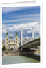 The Elisabeth Bridge, the Inner-City Parish Church (Belvarosi Plebania Templom) and the river Danube by Anonymous