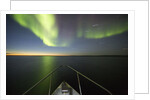 Northern Lights above Expedition Boat, Nunavut, Canada by Anonymous
