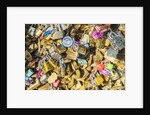 Love locks at Pont de l'Archeveche, near Notre Dame Cathedral by Anonymous