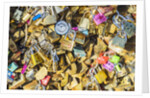 Love locks at Pont de l'Archeveche, near Notre Dame Cathedral by Anonymous