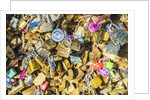 Love locks at Pont de l'Archeveche, near Notre Dame Cathedral by Anonymous