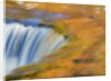 Trees reflect in cascade above Bond Falls on the Middle Fork of the Ontonagon river near Paulding in by Anonymous