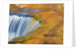 Trees reflect in cascade above Bond Falls on the Middle Fork of the Ontonagon river near Paulding in by Anonymous