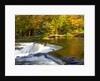 Trees reflect in cascade above Bond Falls on the Middle Fork of the Ontonagon river near Paulding in by Anonymous