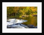 Trees reflect in cascade above Bond Falls on the Middle Fork of the Ontonagon river near Paulding in by Anonymous