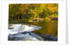 Trees reflect in cascade above Bond Falls on the Middle Fork of the Ontonagon river near Paulding in by Anonymous