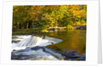 Trees reflect in cascade above Bond Falls on the Middle Fork of the Ontonagon river near Paulding in by Anonymous