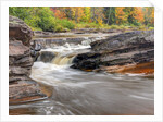 Bonanza Falls, where the Iron river glides over smooth slanted rocks. by Anonymous