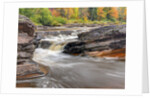 Bonanza Falls, where the Iron river glides over smooth slanted rocks. by Anonymous