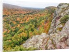 A view from summit peak of Lake of the Clouds looking into the Big Carp River Valley in autumn at Po by Anonymous