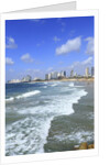 The beach near the Old Jaffa.Tel Aviv on the background. by Anonymous