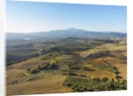 Drone air view of the town and Val d'Orcia by Anonymous