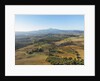 Drone air view of the town and Val d'Orcia by Anonymous